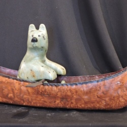 Blue in His New Canoe